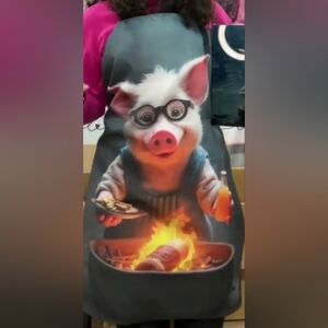 Apron Water Resistant Grilling Pig (Kevin Bacon)-Great for Father's Day Gift!